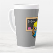 Tasse Latte Dessin de chouette écolière (Angle gauche)