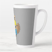 Tasse Latte Dessin de chouette écolière (Droite)