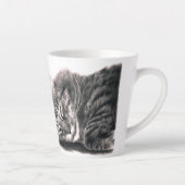 Tasse Latte Dessin de couchage du chat Coon principal (Droite)