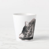 Tasse Latte Dessin de couchage du chat Coon principal (Devant)