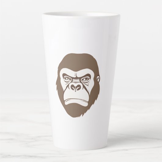 Tasse Latte Dessin de dessin de Gorilla (Devant)