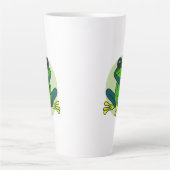 Tasse Latte Dessin de grenouille verte (Devant)