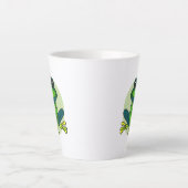 Tasse Latte Dessin de grenouille verte (Devant)