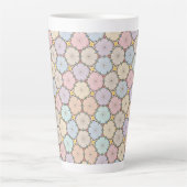 Tasse Latte Dessin de tranches de bois pastel (Devant)