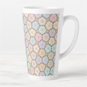 Tasse Latte Dessin de tranches de bois pastel (Droite)