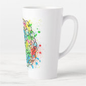 Tasse Latte Dessin d'idée de psychologie cérébrale (Droite)