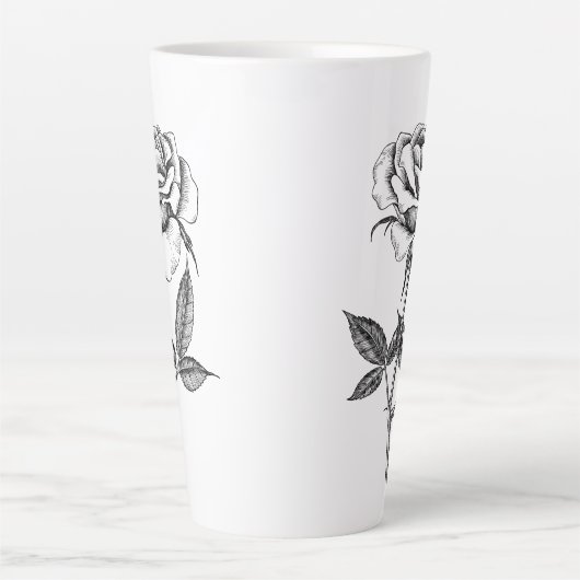 Tasse Latte dessin rose (Devant)