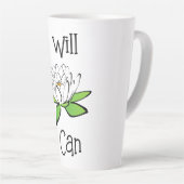 Tasse Latte Détermination Lotus Flower Je le peux (Angle droit)