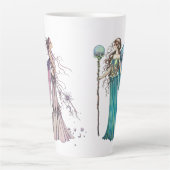 Tasse Latte Deux fées célestes de Molly Harrison Art (Devant)