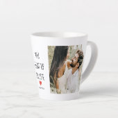 Tasse Latte Deux photos | Happy Valentines Day | (Angle droit)