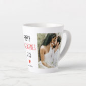 Tasse Latte Deux photos | Happy Valentines Day | (Angle droit)