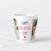 Tasse Latte Deux photos | Happy Valentines Day | (Devant)