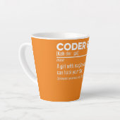 Tasse Latte Développeur logiciel Coder Girl Definition Noun (Angle gauche)