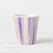 Tasse Latte Déversoir de mariage aux rayures d'iris crème viol (Devant)