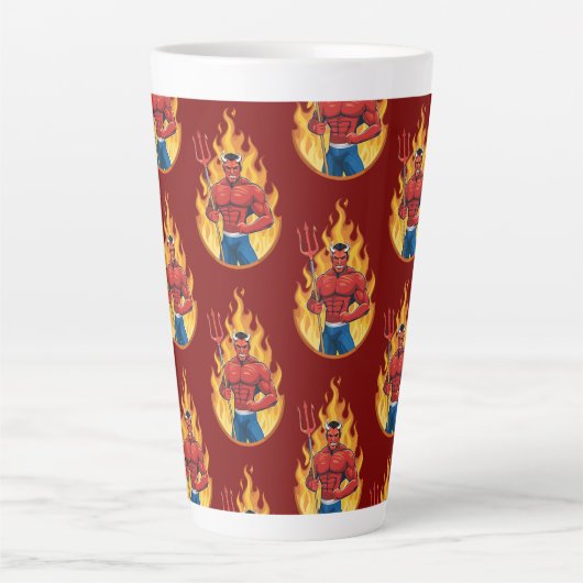 Tasse Latte Devil with trident (Devant)
