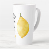 Tasse Latte Devis jaune citron amusant (Angle droit)