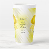 Tasse Latte Devis :  "Quand je vois une jonquille..."  Photo f (Devant)