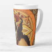 Tasse Latte Dia De Los Muertos Throw Pillow (Angle droit)