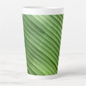 Tasse Latte Diagonale verte feuille (Devant)