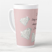 Tasse Latte Diamonds & Champagne Quote – Dear Life Edition (Angle gauche)