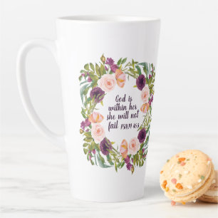 Tasse Latte Dieu de la Bible chrétienne est en elle
