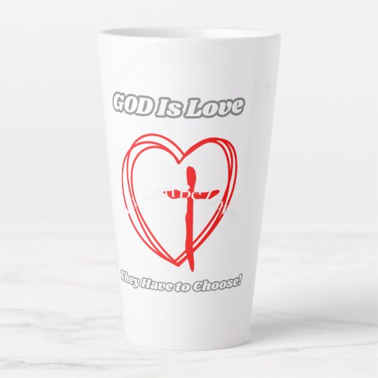 Tasse Latte Dieu Est Amour. (Devant)