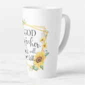 Tasse Latte Dieu est en elle - Psaume 46:5 Sunflower Christian (Angle droit)