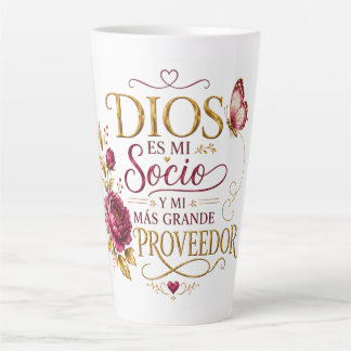 Tasse Latte Dieu est mon Associé et mon Plus Grand Pourvoyeur