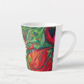 Tasse Latte DIEU RÉFUGE FORCE Monogramme Abstrait Personnalisé (Droite)