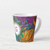 Tasse Latte DIEU RÉFUGE FORCE MONogramme Abstrait URPLE (Angle droit)