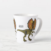 Tasse Latte Dilophosaurus dessin animé (Angle droit)