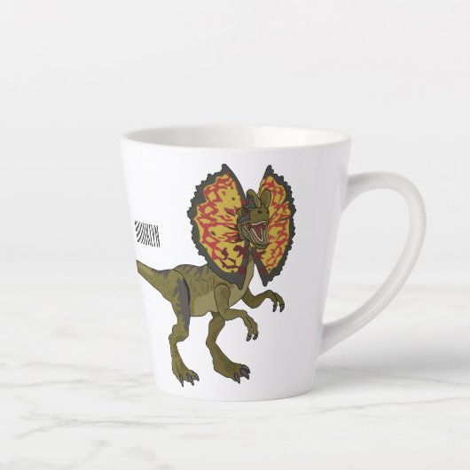 Tasse Latte Dilophosaurus dessin animé (Droite)