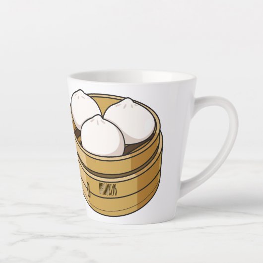 Tasse Latte Dim sum dessin animé (Droite)