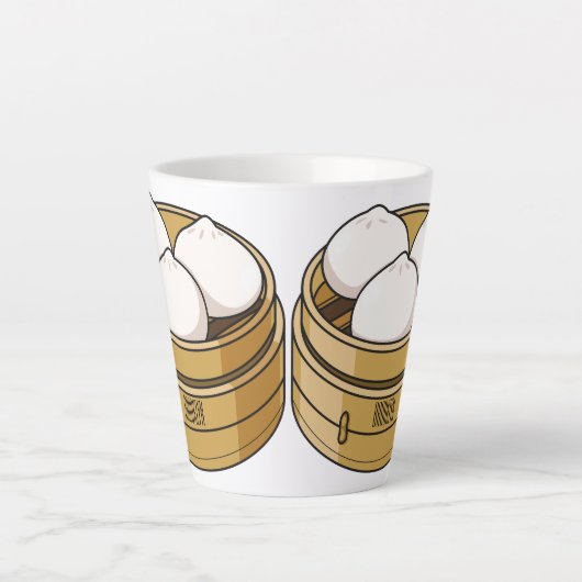 Tasse Latte Dim sum dessin animé (Devant)