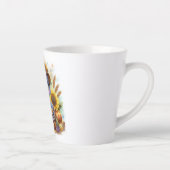 Tasse Latte Dinde de l'automne mignonne (Droite)