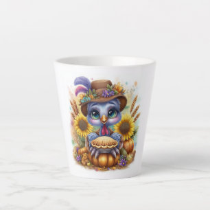 Tasse Latte Dinde de l'automne mignonne