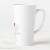 Tasse Latte Dinde de Thanksgiving drôle de lama (Droite)
