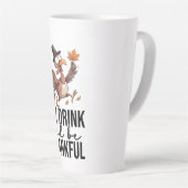 Tasse Latte Dinde pour l'Action de grâce (Angle droit)