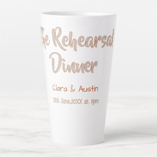 Tasse Latte Dîner de répétition la veille simple minimal m