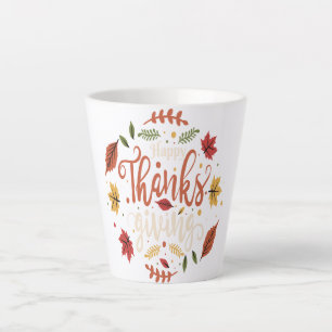 Tasse Latte Dîner de Thanksgiving Fête de famille Cadeaux de v