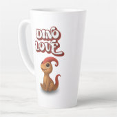 Tasse Latte Dino Love – Kammli regarde vers le haut (Angle gauche)