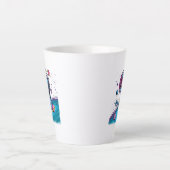 Tasse Latte Dinosaure de T-Rex drôle dans l'espace (Devant)