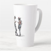 Tasse Latte Disconnected Parallel Screens Silent Conversation  (Angle droit)