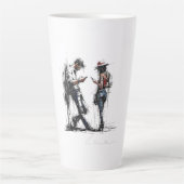 Tasse Latte Disconnected Parallel Screens Silent Conversation  (Devant)