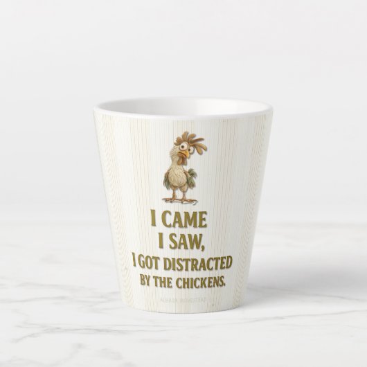 TASSE LATTE DISTRAIT PAR LES POULES -  (Devant)