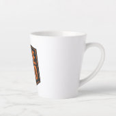 Tasse Latte Distressed Orange "Ride Hard" Patch (Droite)