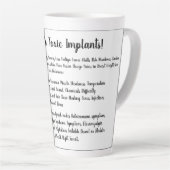 Tasse Latte Dites non aux implants toxiques de la coagulation (Angle droit)