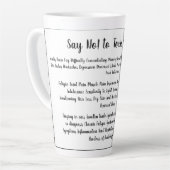 Tasse Latte Dites non aux implants toxiques de la coagulation (Angle gauche)