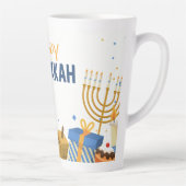 Tasse Latte Divertissement joyeux Hanoukka (Droite)