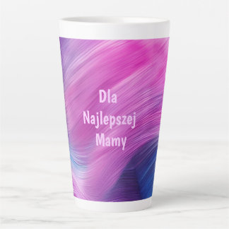 Tasse Latte Dla Najlepszej Mamy – Pastelowa Akwarela